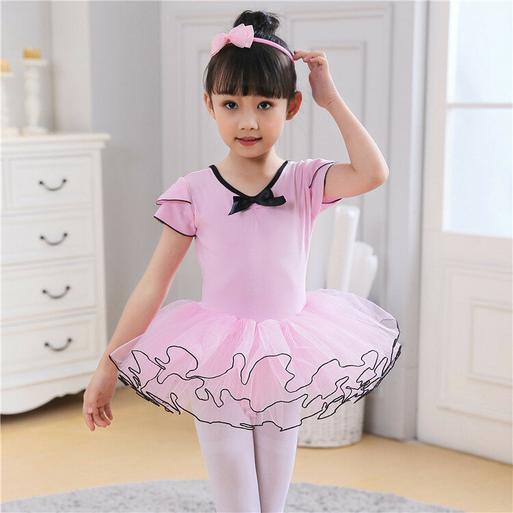 Vestido de baile para niña, vestido de Ballet, vestido de baile de princesa de malla para niños