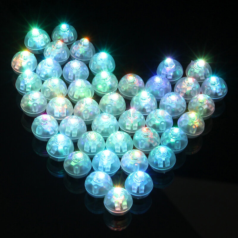 50/100個ミニled電球用提灯バルーンパーティー結婚式の装飾