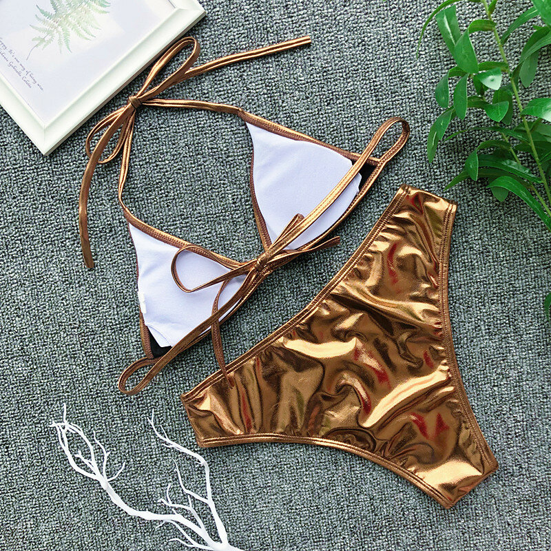 Sexy High Waisted Bikini Women 2019 Padded Swimsuit Push Up Swimwear Women Tanga Biquini Brazilian Bikini String Swim Body Suit