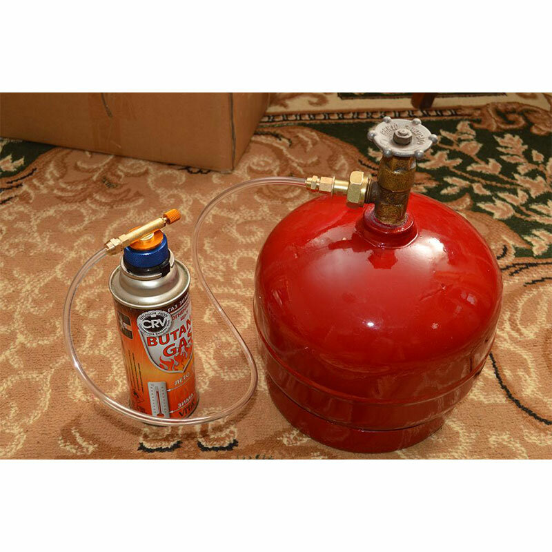 Jeebel zewnętrzna kuchenka gazowa kuchenka kempingowa Adapter/przejściówka do napełniania propanem palnik LPG płaska złączka nakrętna do butli przejściówka do butli zapisz