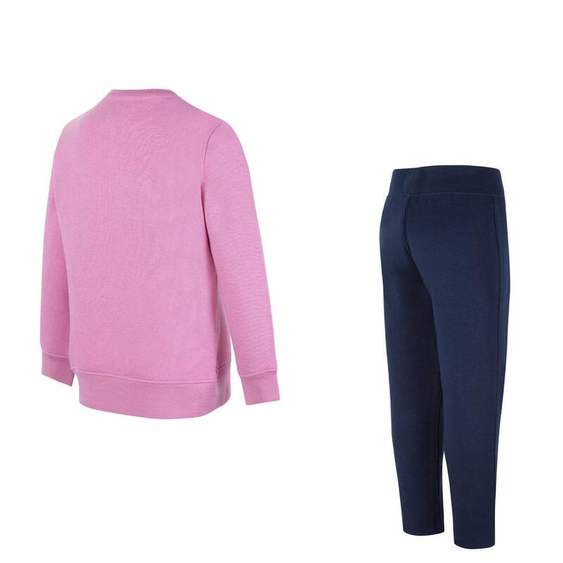 Boomerang Girl Tracksuit Pink Navy Sweatshirt with Front Screen Print Long Pants Sportswear Winter Comfortable El Corte Inglés