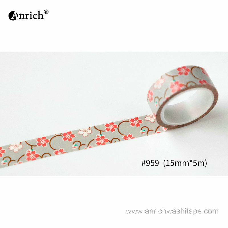 Cinta washi de envío gratis y cupón, cinta Anrich washi #892-#1127, diseño básico, colorida, personalizable