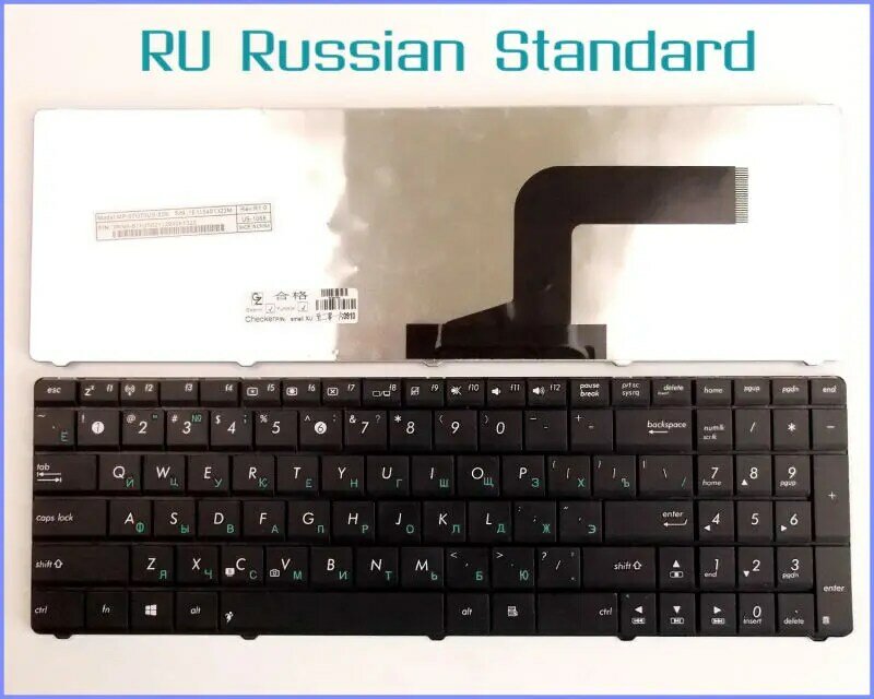 Asus v111462as3 aenj2u00210 9z.n6vsq.101 0kn0-j71us02のロシア語版のラップトップキーボード