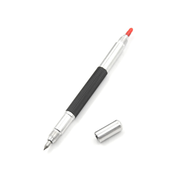 1pc punta in acciaio al tungsteno Scriber Clip penna ceramica scocca in vetro costruzione in metallo strumenti di marcatura BS circa 145 mm