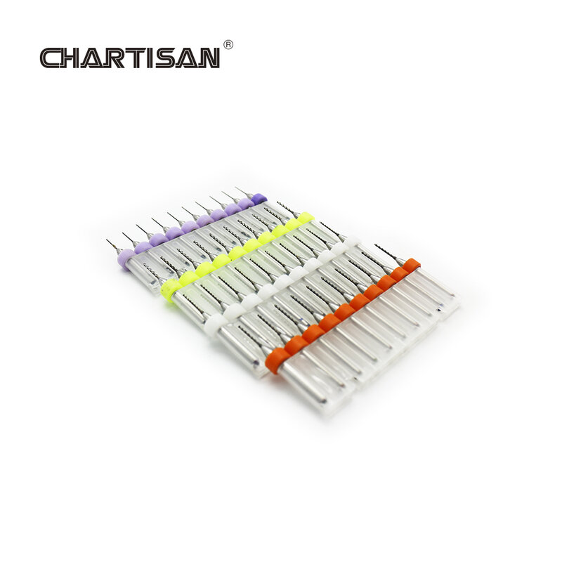 CHARTISAN-brocas de placa de circuito de impresión, microbrocas de carburo, taladro helicoidal CNC PCB, 0,3-1,2mm