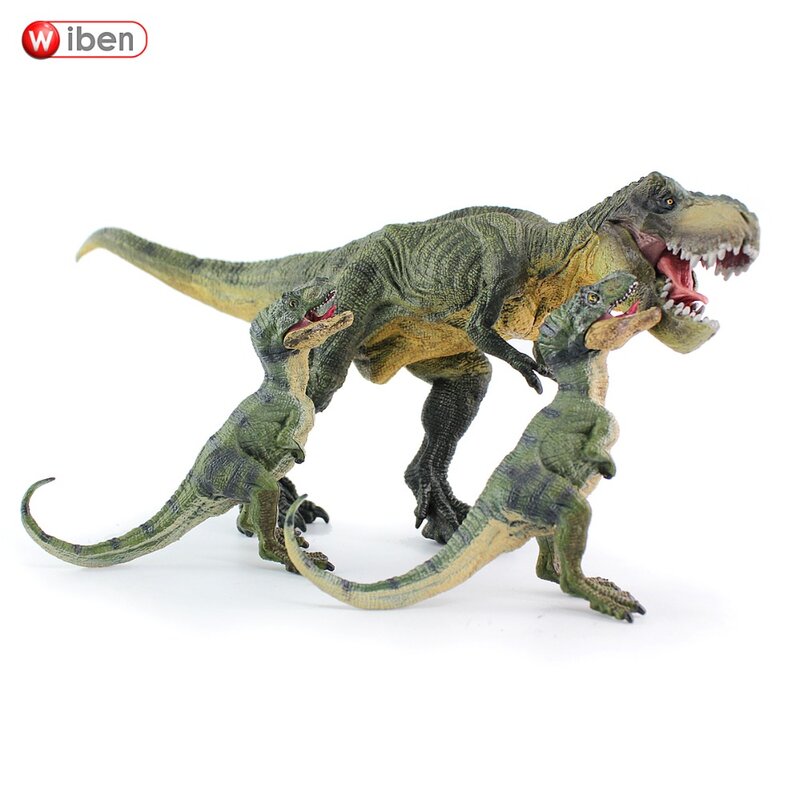Wiben 3pcs/lot Jurassic Tyrannosaurus Rex T-Rex Dinosaur Toys Animal Model Collection Learning & Educational Kids Gift