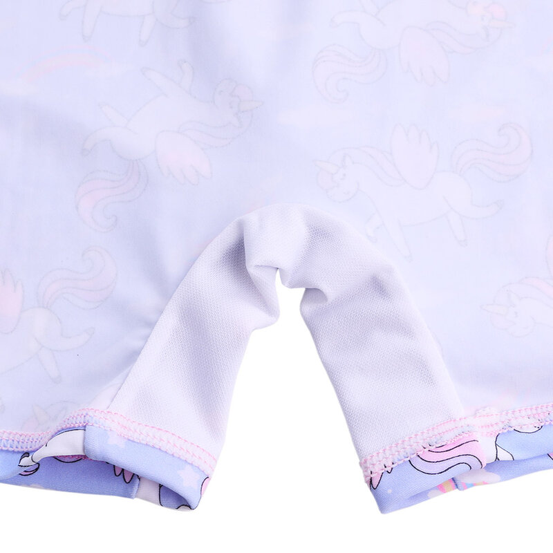 BAOHULU Cartoon Baby Girl Swimwear Children's One-Piece Suits Long Sleeve Girls Swimwear UPF 50+ Toddler Swimming Suit