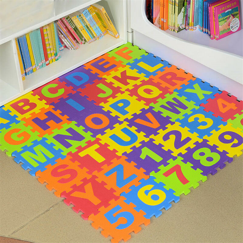 Tapis de sol en mousse OligFoam pour enfants, tapis de jeu souple, tapis de jeu, tapis de jeu, alphabet numérique, polymère de jeu, jouets de puzzle, jeu pour enfants, 36 pièces par ensemble