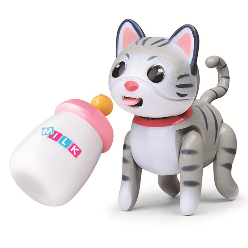 Interaktywny pies elektroniczny kot zwierzę domowe ssanie mleka dziecko Puppy Doll zwierzęta język trzymać napój butelka mleka zabawka dla dzieci prezent