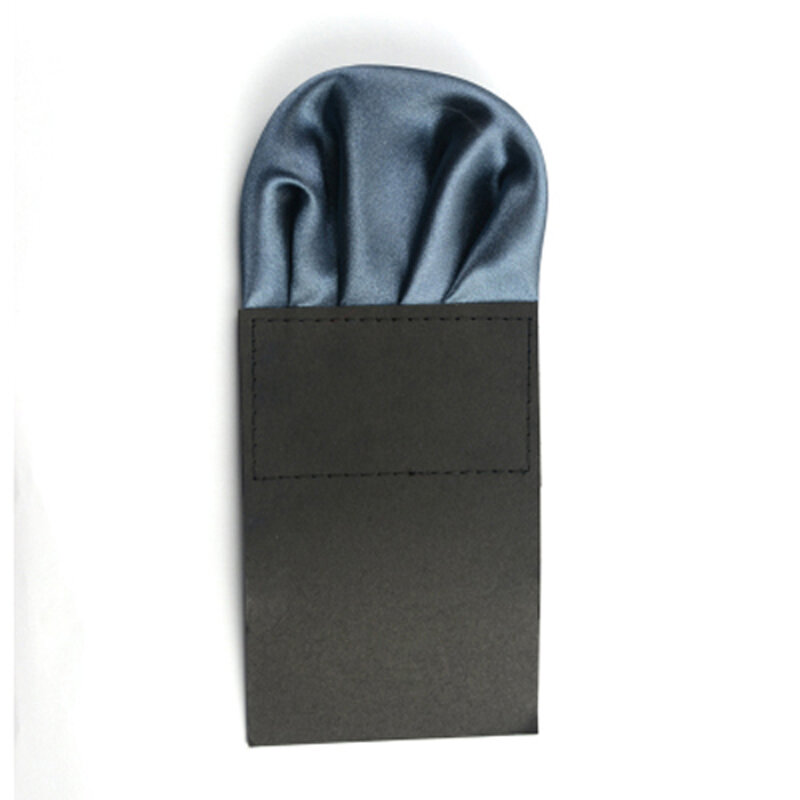 Мужской однотонный Гладкий сатиновый предварительно складной карманный носовой платок для свадебной вечеринки BWTYY0507