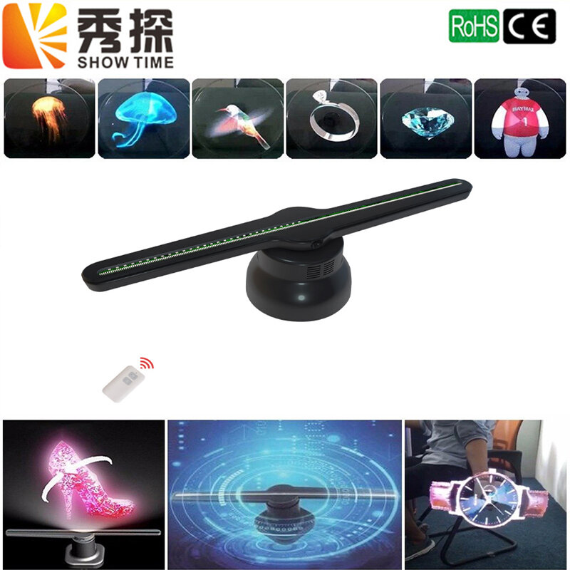 Universal LED Holographic Projector Portable Hologram Player 3D Holographic Dispaly Fan Unique Hologram Projector