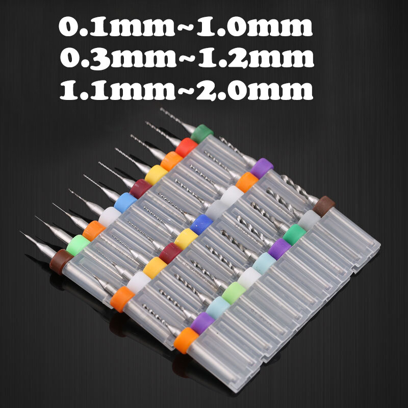 0.35 Mm 0.4 Mm 0.45 Mm 0.5 Mm 0.55 Mm Tungsten Staal Carbide Micro Mini Amber Cnc Graveren Print Circuit pcb Board Twist Boor