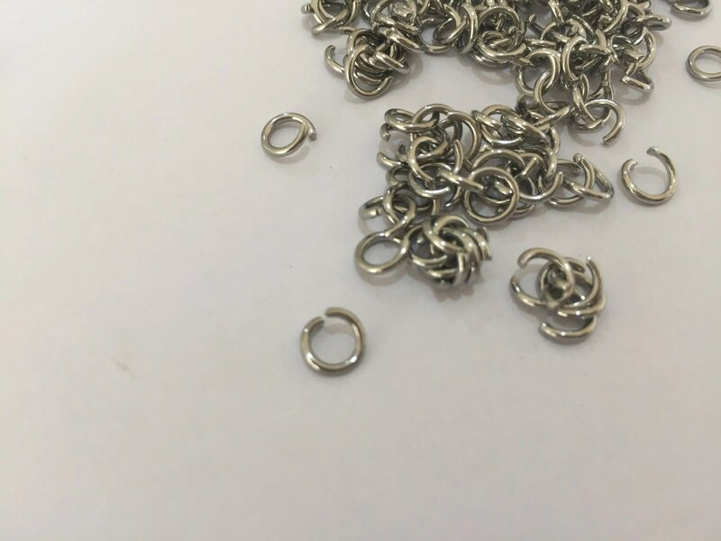 50pcs/lot Jump Rings Jewelry Hand Making Part Gold and Stainless Steel color 1x6mm 1x7mm