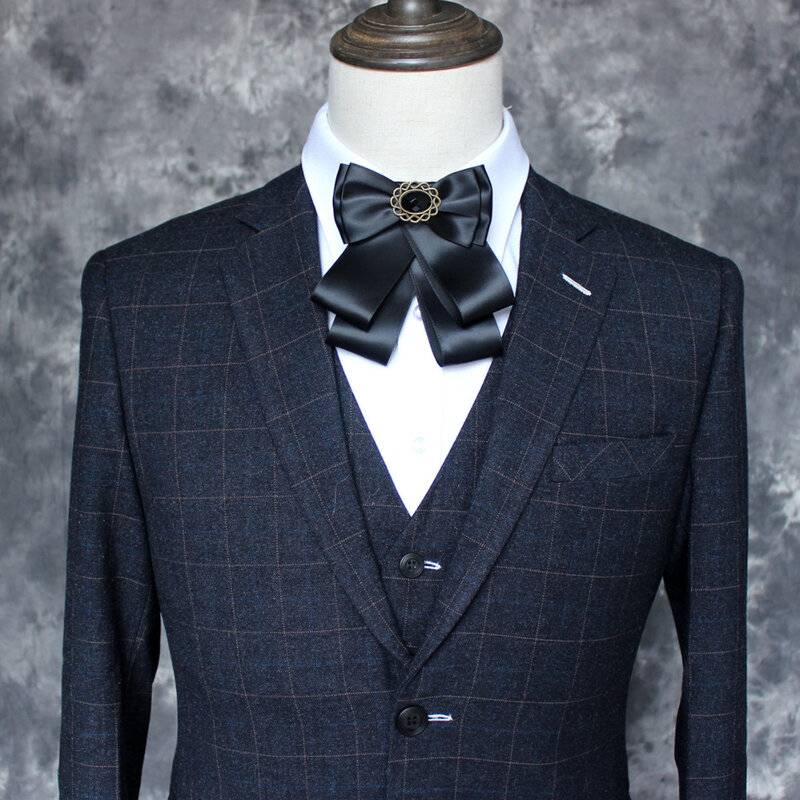 Vestido de moda informal para hombre y mujer, corbata de cuello hecha a mano, novio británico, tocado de lazo, MC tide, nuevo envío gratis