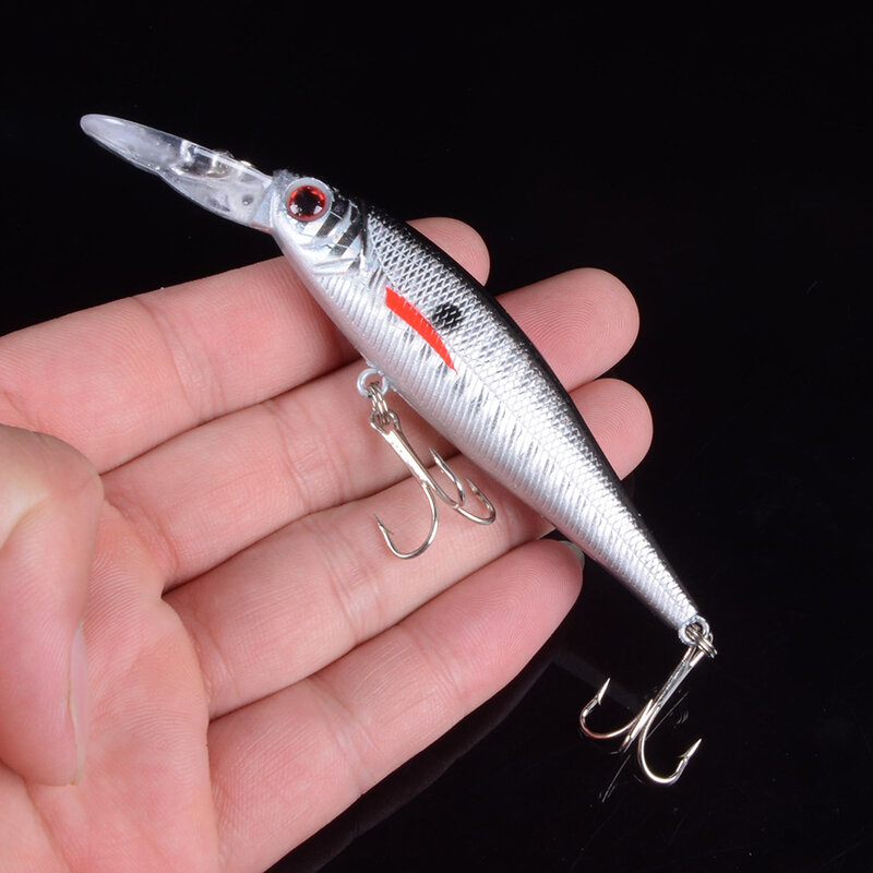 8 color 10cm /9.4g Isca Artificial Pesca Fishing Lure Minnow Hard Bait with 2 Fishing Hooks crankbait Fishing Tackle Lure 3D Eye