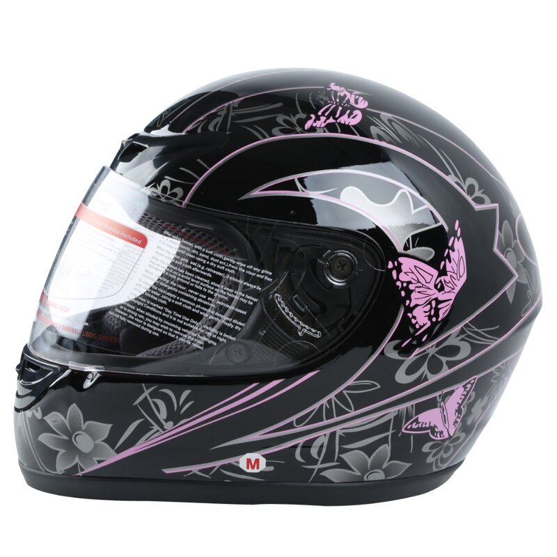 Мотоциклетный шлем в горошек для взрослых, шлем для мотокросса с черной бабочкой, на все лицо, Размеры s m L XL XXL