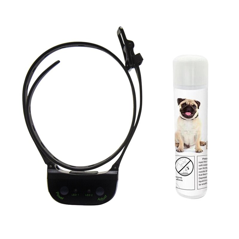Suprimentos Dog Traning Bark Spray Collar Anti-Bark Dispositivo Bateria Ajustável Coleira de Cachorro com Spray Pet Abastecimento