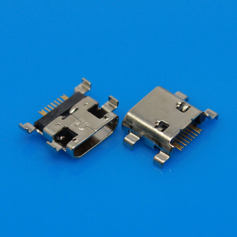 JCD-Conector Micro USB tipo B hembra, Conector de soldadura SMD de 5 pines, dos pies fijos para samsung S7562 I8190 S7268 S7562