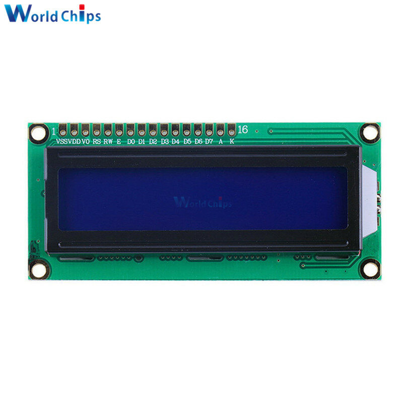 LCD1602 1602 โมดูลสีฟ้า/สีเหลืองสีเขียวหน้าจอ 16X2 ตัวอักษรโมดูลการแสดงผลLCD PCF8574T PCF8574 IIC I2Cอินเทอร์เฟซ 5VสำหรับArduino