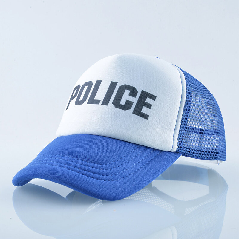Suef/2019 criança polícia chapéu nova moda das crianças chapéu de beisebol dos homens e das mulheres do bebê popular hip hop
