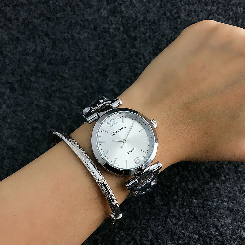 Contena moda Casual diamantes de lujo mujer relojes de pulsera diamantes de imitación señoras vestido reloj nuevo reloj femenino