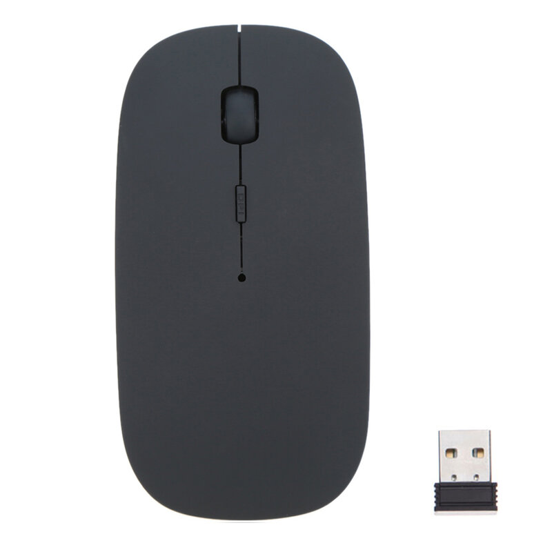 Nuevo ratón óptico USB inalámbrico de ordenador 1600 DPI receptor de 2,4G ratón súper delgado para ordenador portátil