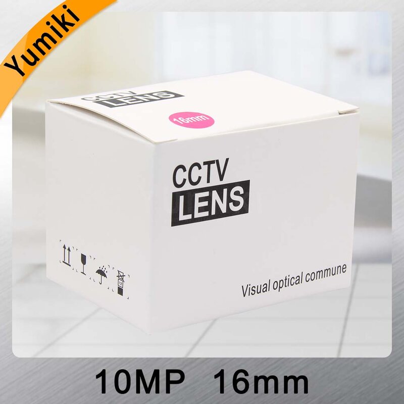 Yumiki HD 10MP CCTV Camera Lens 16mm F1.4 Aperture Mount C  for CCTV Camera or Industrial Microscope road monitoring