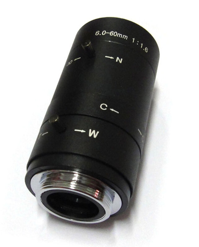 Lente cctv 1/3 "cs 6-60mm ir f1.6, manual focal de abertura, para câmera ip ccd