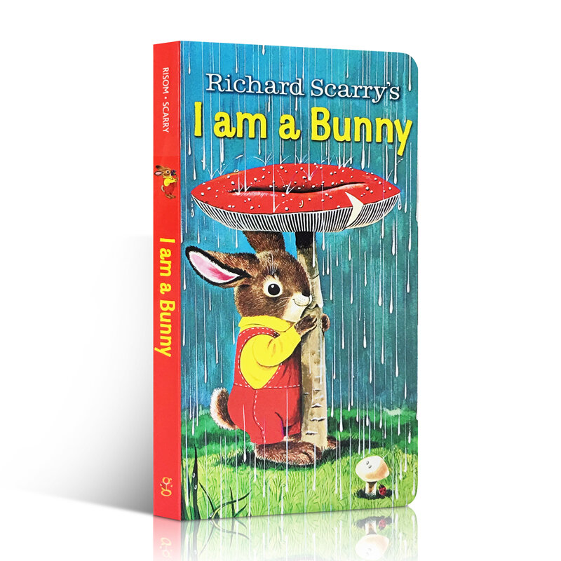 Livros de figuras que eu sou um coelho em inglês, livros de figuras para crianças e bebês. presente