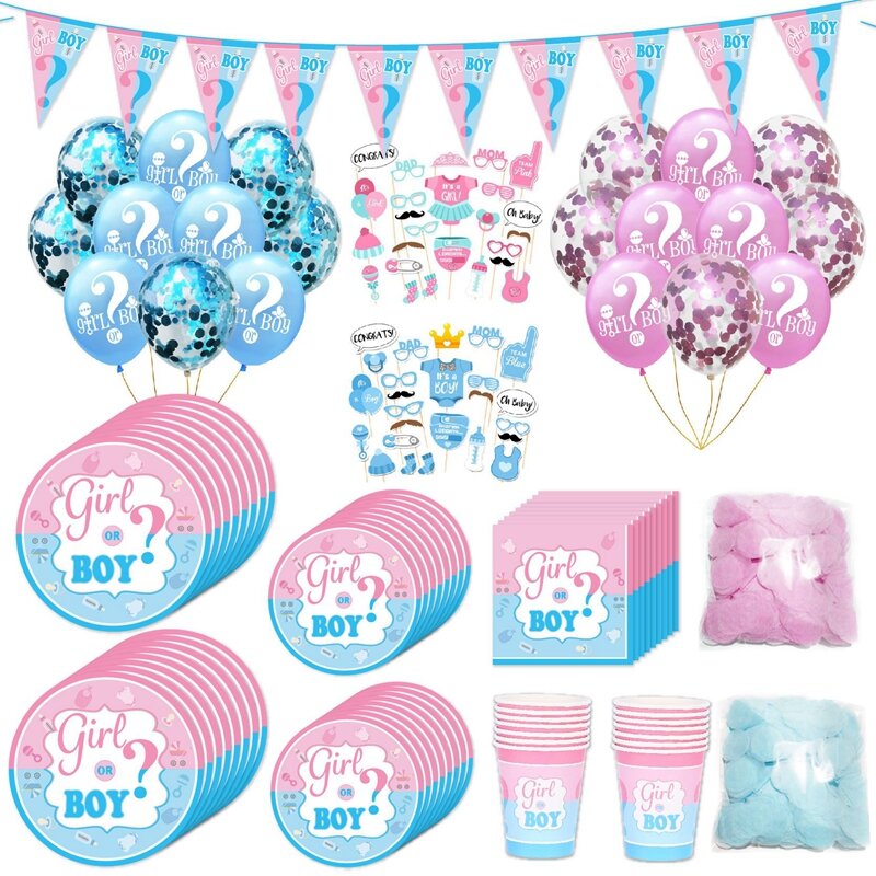 Geslacht Onthullen Servies Meisje Of Jongen Latex Ballon Baby Shower Confetti Ballonnen Verjaardagsfeestje Decoraties Kids Favor Supplies