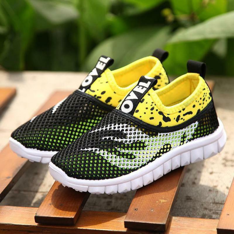 Kids Shoes For Boys Girls Summer Mesh Breathable Boys Running Sneaker Children Sport Casual Shoes Toddler Hole Shoes Spring New