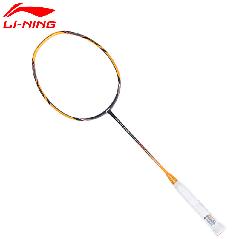 Li-ning Super Force 27 raquettes de Badminton raquette simple en Fiber de carbone haute résistance à la traction des raquettes de doublure d'arbre mince AYPM222 ZYF210