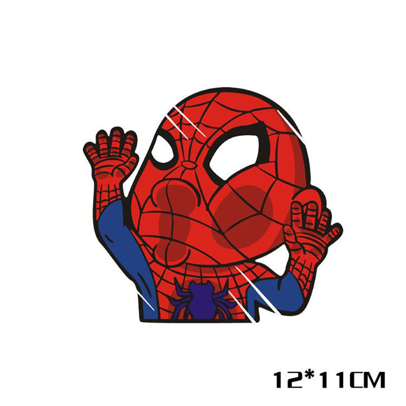 Car sticker design Batman Spiderman Captain America No Face man  Iron Man hits glass car fun personality sticker decoration