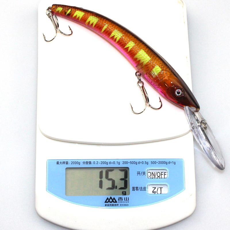 1 pz 15.5cm 15.3g Wobbler esca da pesca Big Minnow Crankbait Peche Bass Trolling esca artificiale Pike Carp Kosadaka