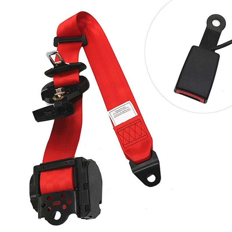 Adjustable Retractable Red Car Seat Belt Lap Belt 3Point Safety Strap 26700N Set Car interior decoration auto Safety Belts