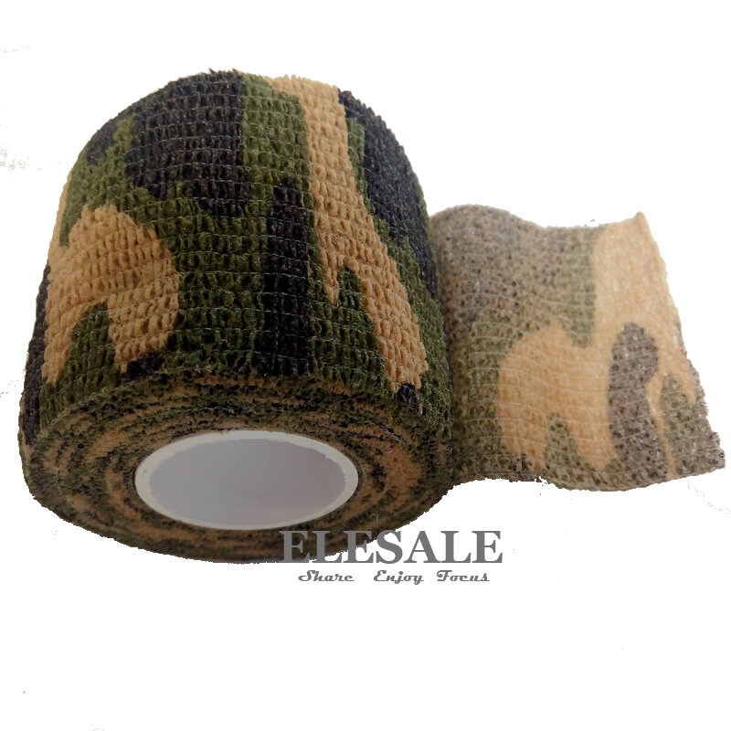 New 1pcs 5x 4.5cm Non-Woven Self-Adhesive Elastic Bandage Camouflage Color Sports Tape For First Aid Kits Accessories