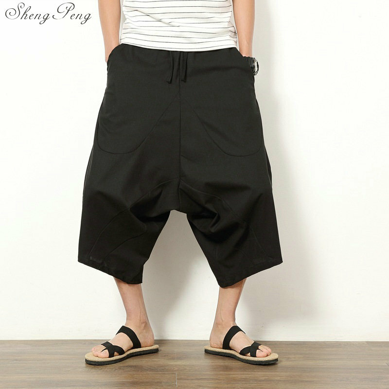 Традиционные китайские брюки, мужская одежда в китайском стиле, летняя модная Китайская традиционная мужская одежда Q790