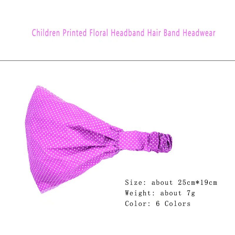 Детские Цветочные Печатные связанные в узел волосы ленты Цветочные Дети повязка на голову для девочки Детские простые богемные головные уборы аксессуары для волос
