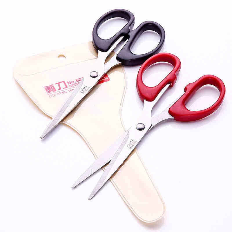 Deli 160mm Stainless Steel Scissors School Office Supply Business Stationery Home Tailor Shears Paper Cutter Kitchen Knife Tool