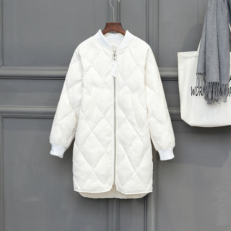 女性のための暖かい厚い白い秋のジャケット,新しい2023,冬の秋のコート,暖かい女性のためのミディの衣服