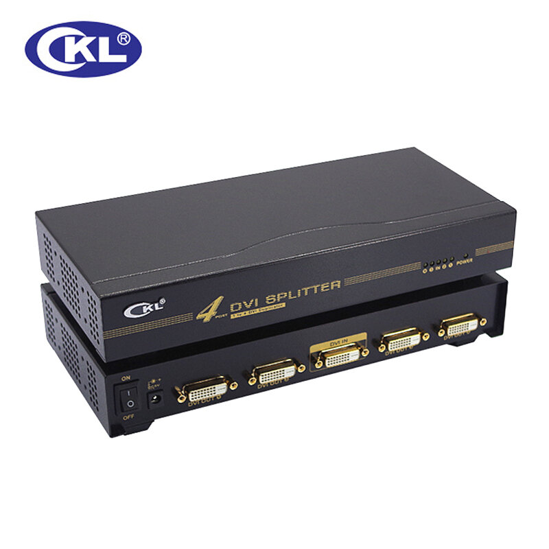 CKL DVI-94E-Divisor DVI de 4 puertos, 1x4, caja divisora DVI