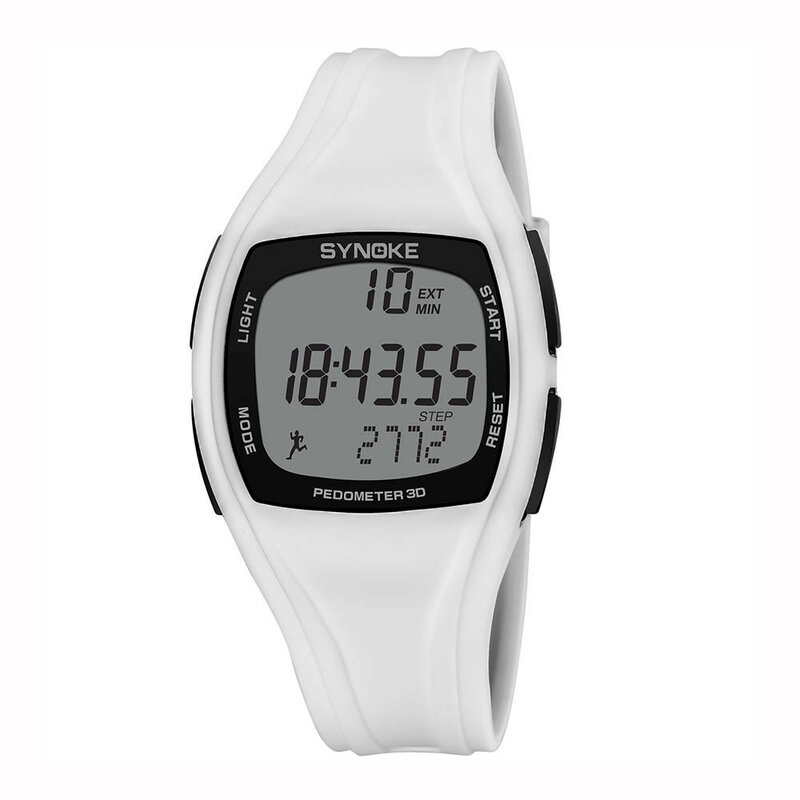 Мужские спортивные часы силиконовый ремешок для часов калорий шагомер второй хронограф часы для активного образа жизни 50 водонепроницаемы...