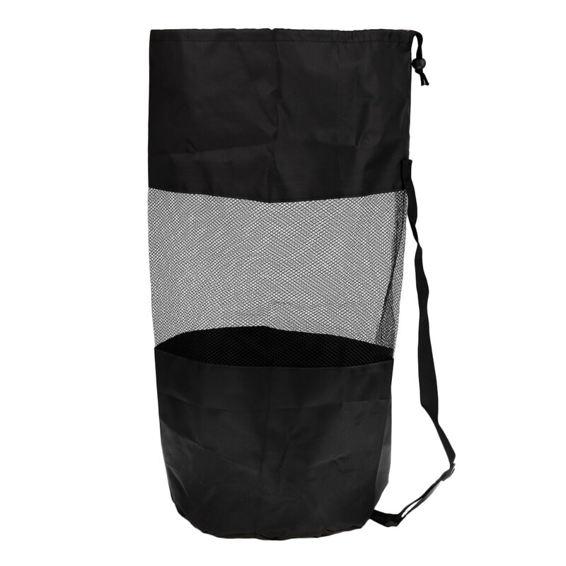 Bolsa de lona de malla resistente para buceo, bolsa de almacenamiento con cordón para buceo, esnórquel, natación, surf, color negro, 1 piezas