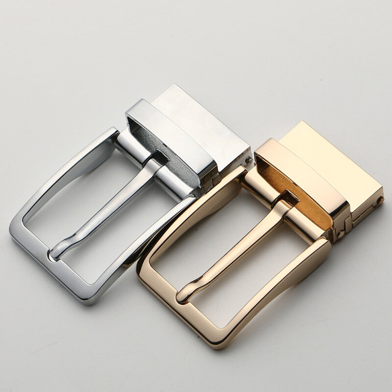 Alloy Rotatable Belt Buckle Single Prong Square Leather Belt Buckle for Men 4cm