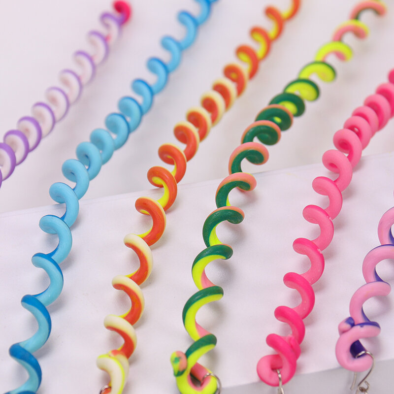 Diadema de Color arcoíris para niña, banda para el cabello, bandas elásticas largas de cristal, accesorios para el cabello, Color aleatorio, 6 uds./lote