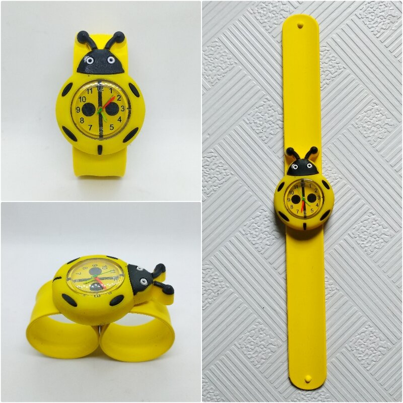 3D การ์ตูนนาฬิกาเด็กสัตว์ Ladybug น่ารักเด็กนาฬิกาเด็กควอตซ์กันน้ำนาฬิกาข้อมือนักเรียนนาฬิกาเ...