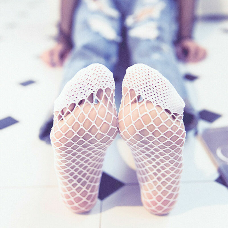 Женские сетчатые пикантные носки до щиколотки, кружевные короткие носки с высокой сеткой в европейском стиле, смешные носки Харадзюку, 2019