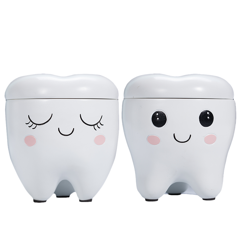 Dziewczyna z żywicy chłopiec kształt zęba projekt ząb schowek dla noworodka ząb liściasty pudełko typu organizer zęby mleczne dla dziecka Z746