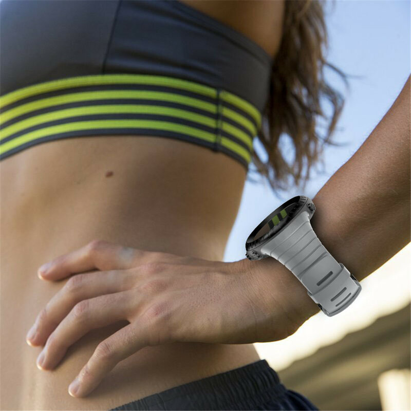 Cinturino in silicone morbido per cinturini sportivi da polso di ricambio Suunto Core con chiusura in metallo per accessori Smartwatch Suunto Core