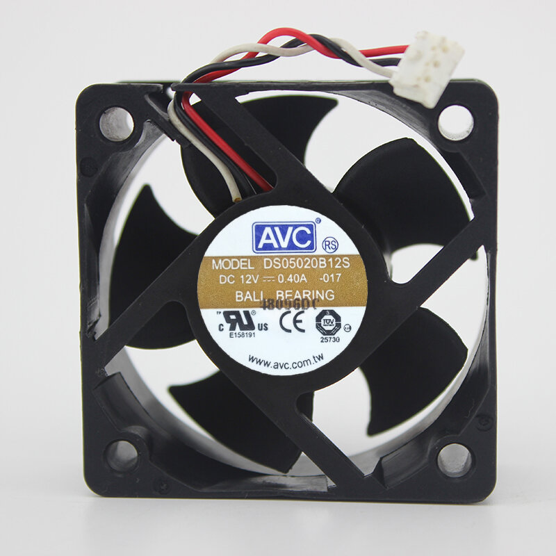 5020 5 CM 12 V 0.40A DS05020B12S 2-wire grande volume de ar dupla bola ventilador de refrigeração